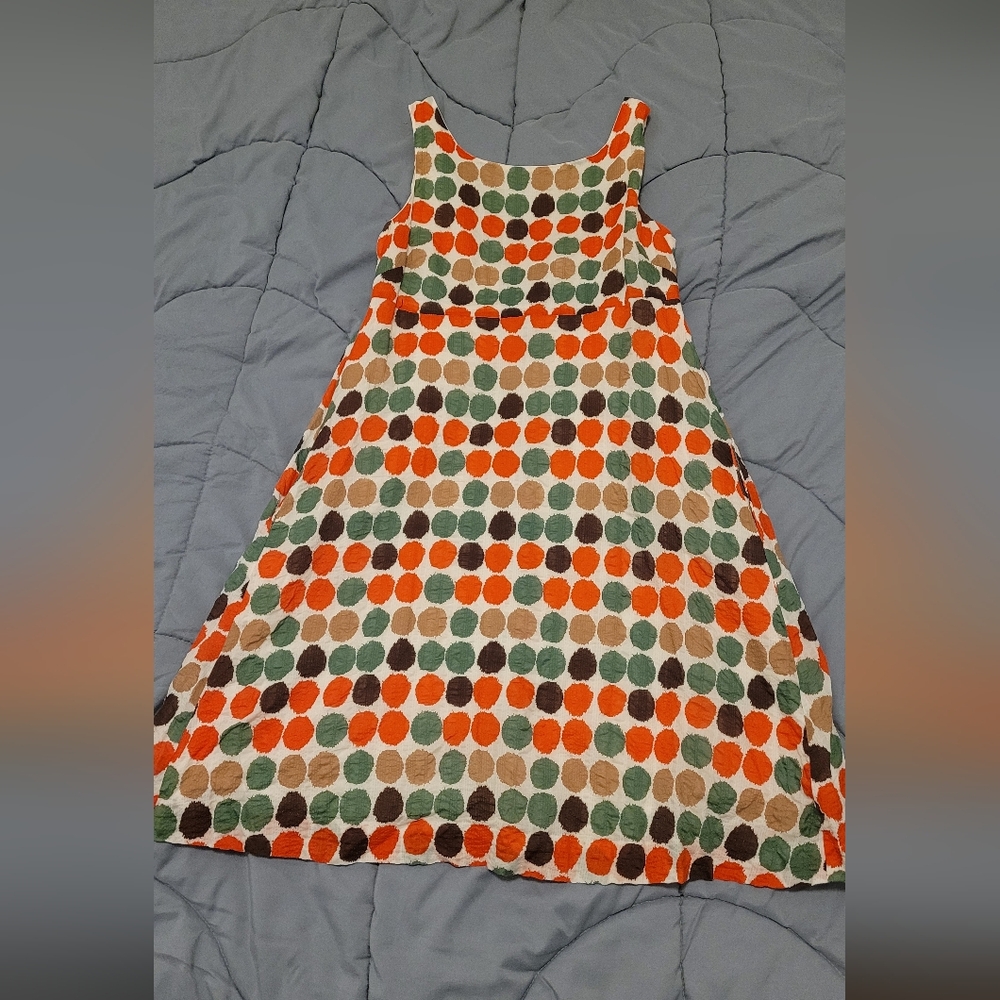 J. Crew Multicolor Polka Dot Dress